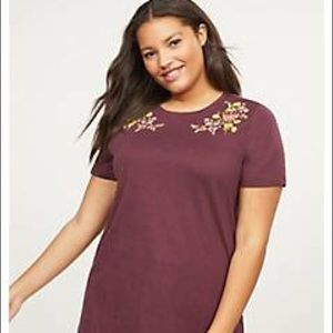 Floral embroidered Tee